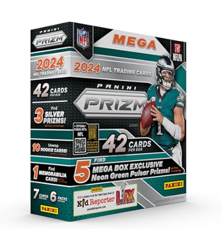 2024 NFL Prizm Mega Box (Neon Green Pulsar)