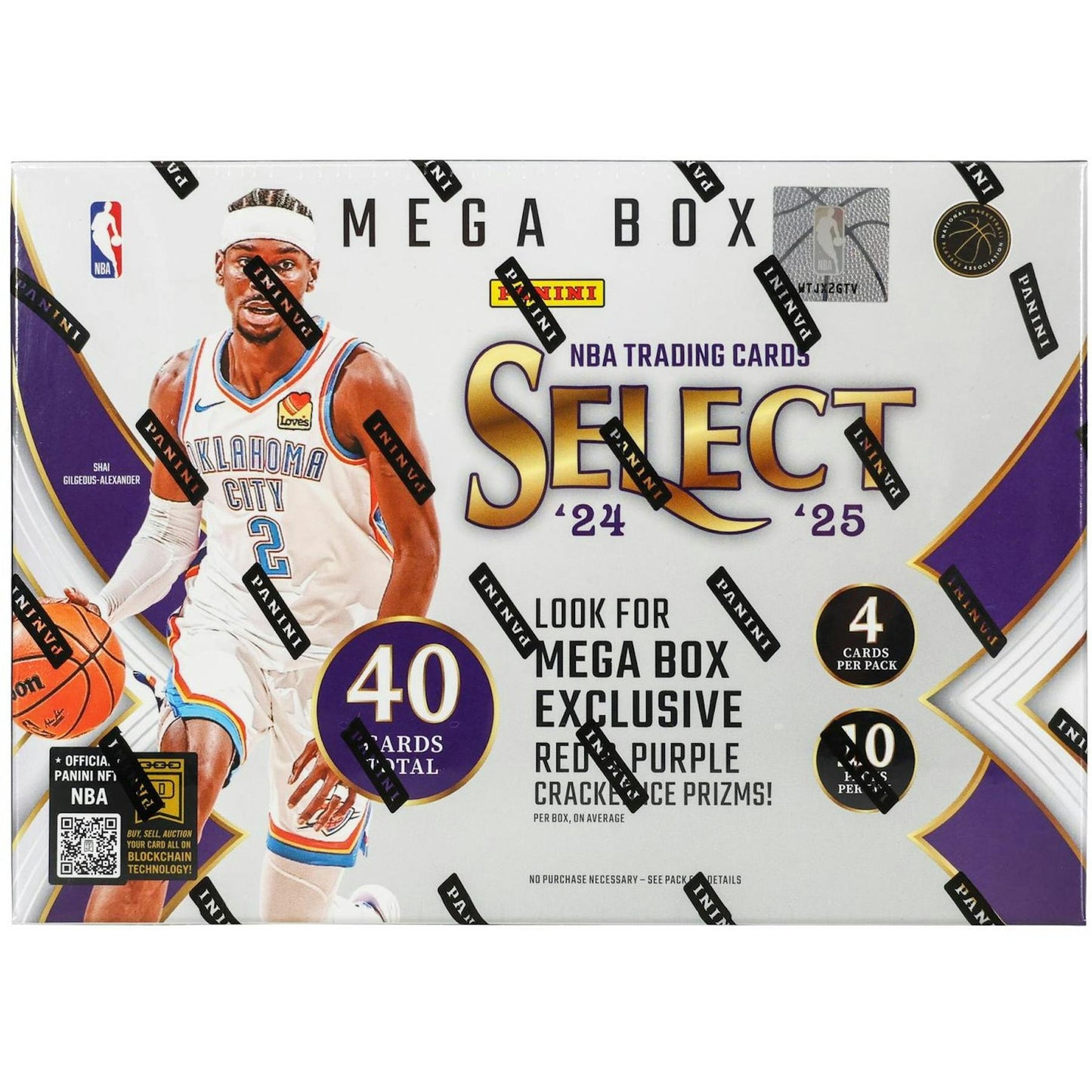 2024-25 NBA Panini Select Mega Box (Red and Purple Cracked Ice)