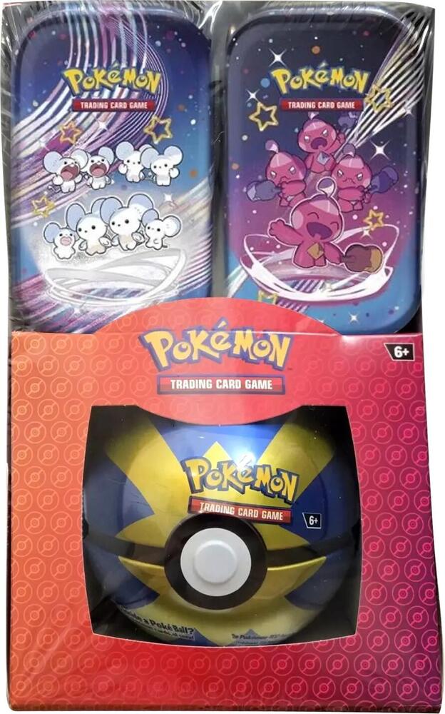 Paldean Fates Mini-Tins and Pokeball Tin Bundle